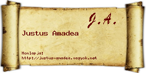 Justus Amadea névjegykártya